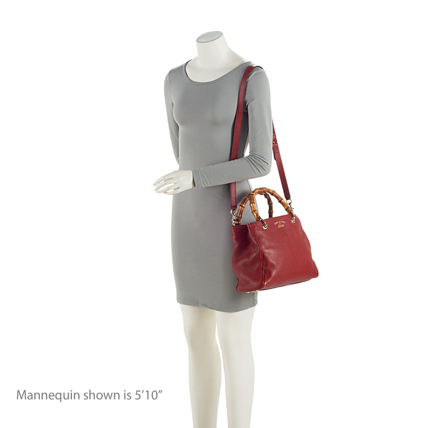 Gucci Metallic Leather Bamboo Mini Shopper Tote (SHF-Vl4q6H)