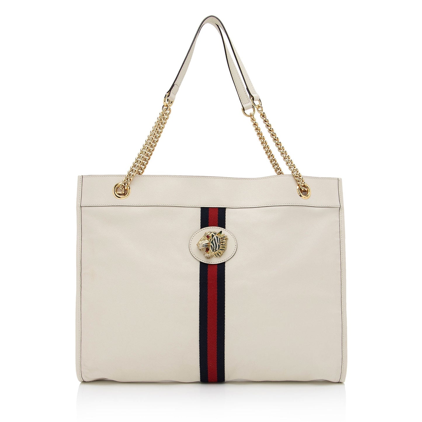 Gucci Leather Rajah Large Tote (SHF-cFWNwM)