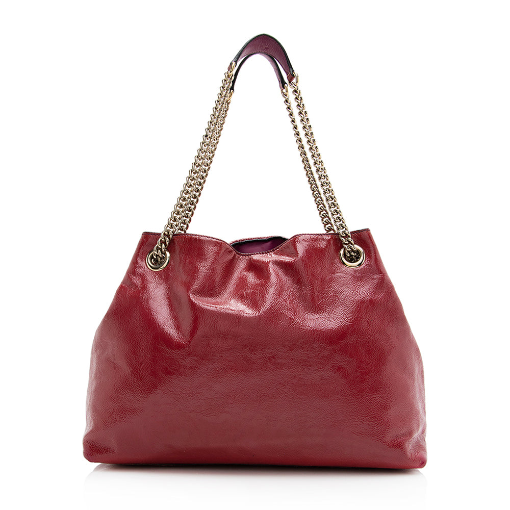 Gucci Patent Leather Soho Medium Shoulder Bag (SHF-20555)