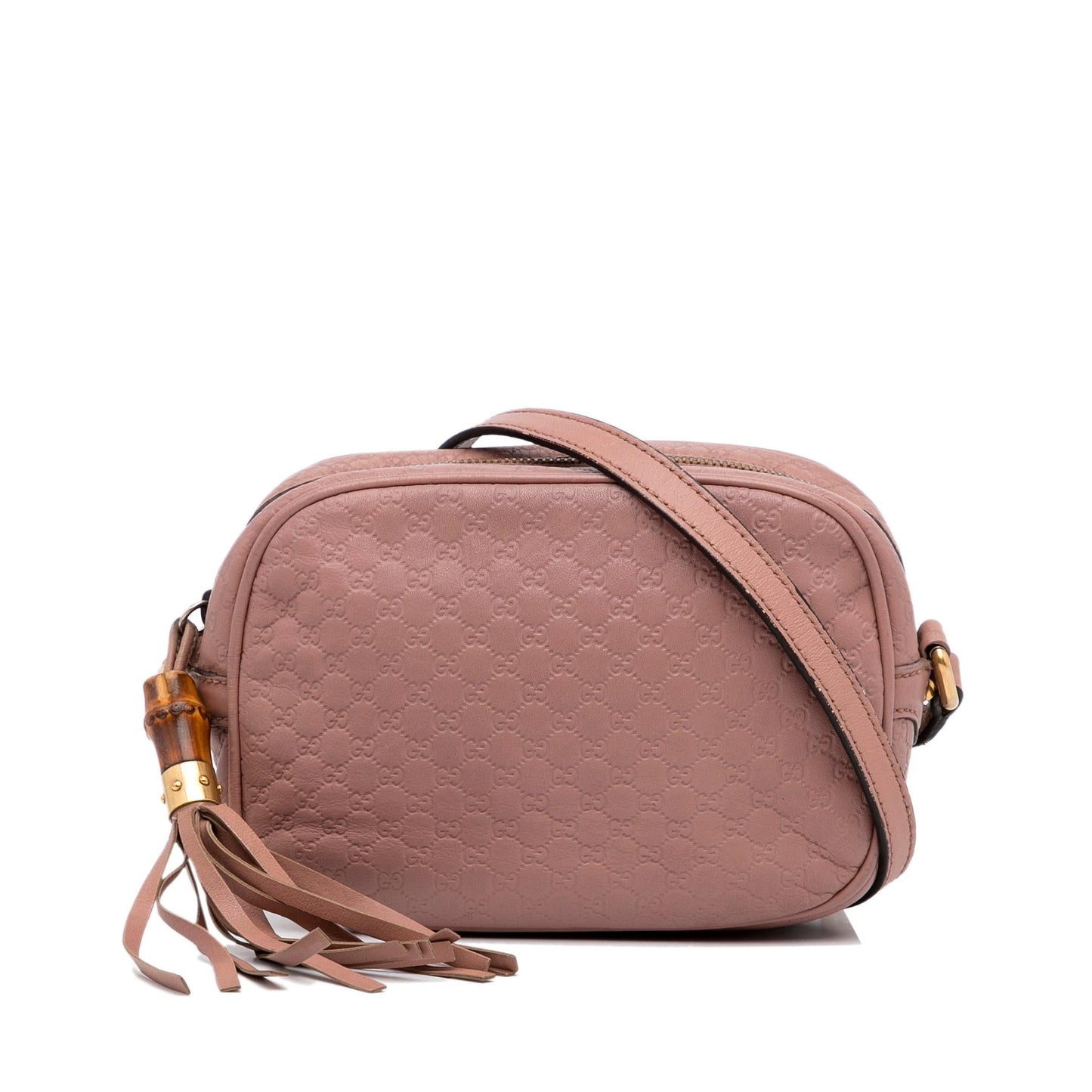 Gucci Microguccissima Bamboo Tassel Crossbody Bag (SHG-Obh29w)