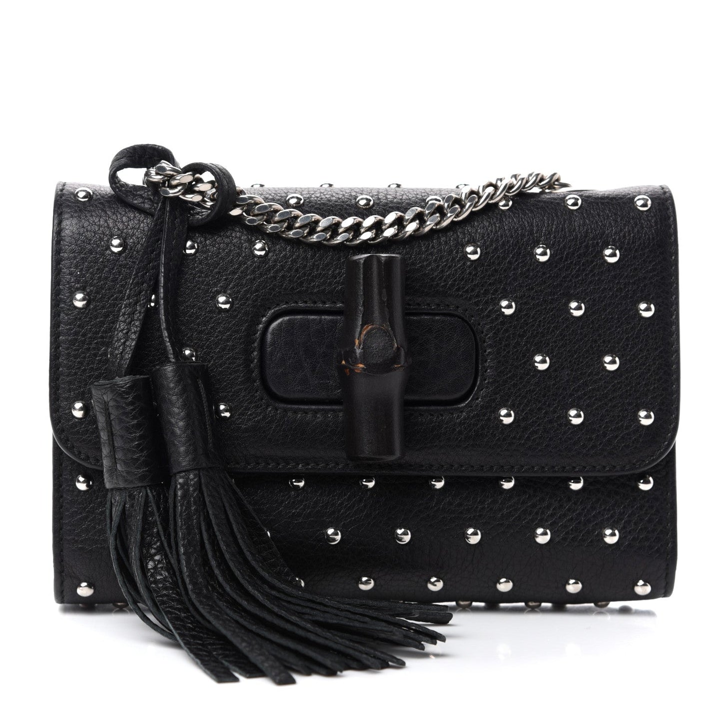 Gucci Miss Bamboo Studded Shoulder Bag