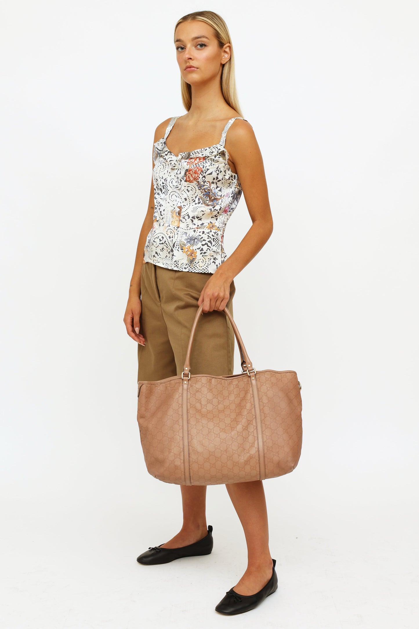 Pink Guccissima Tote Bag