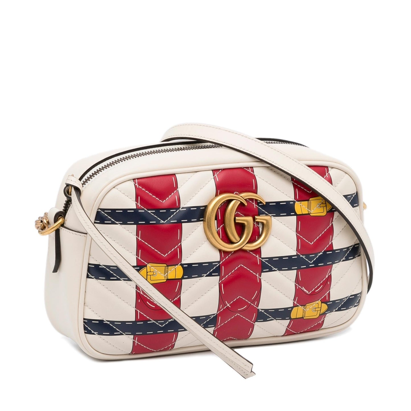 Gucci Small GG Marmont Matelasse Trompe L'Oeil Crossbody (SHG-5QnTSu)