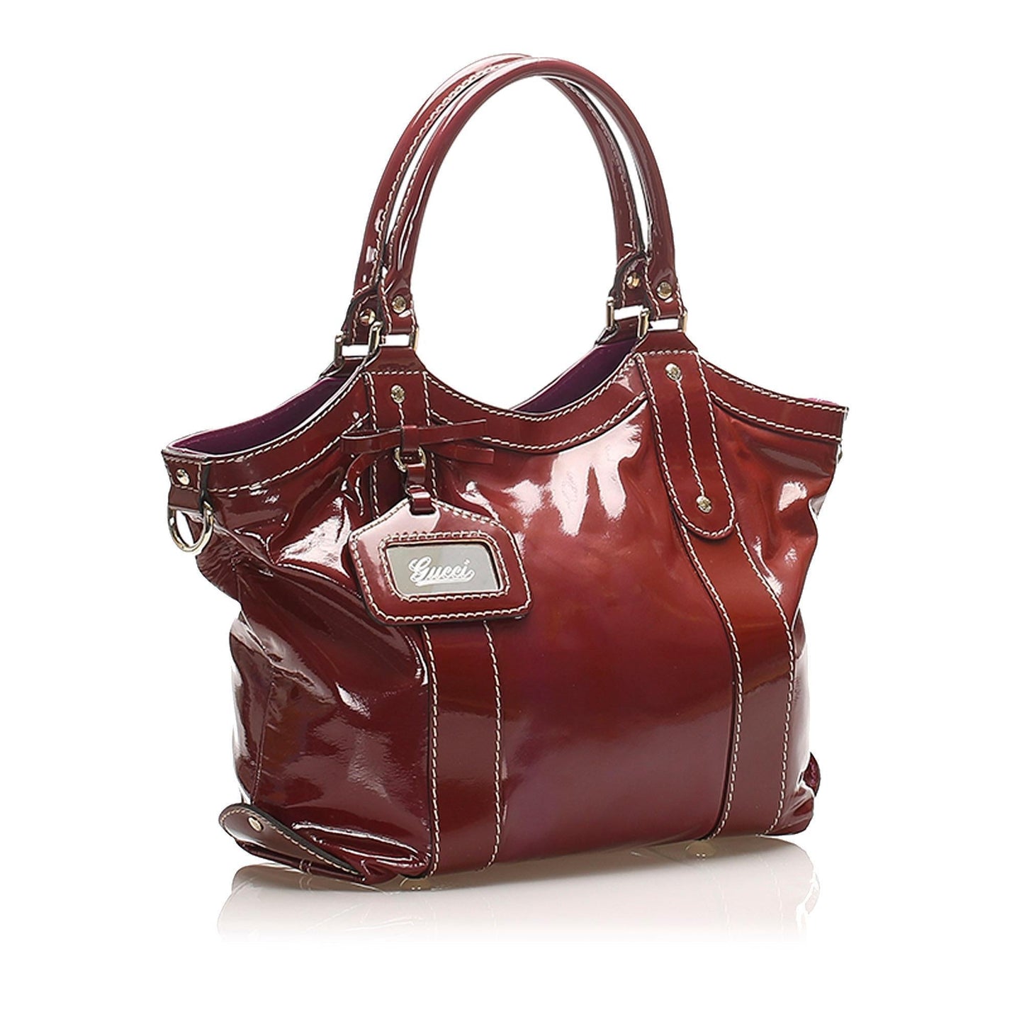 Gucci Vanity Patent Leather Tote Bag (SHG-15366)