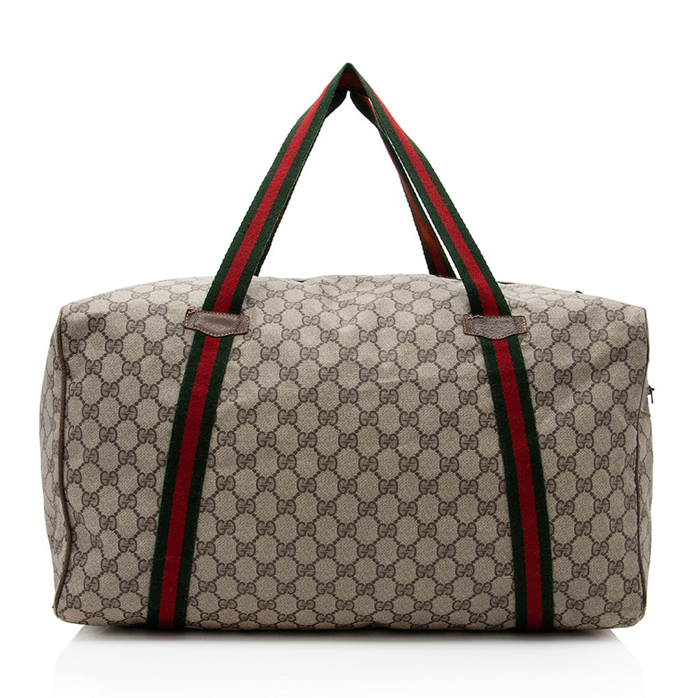 Gucci Vintage GG Plus Web Duffel Bag