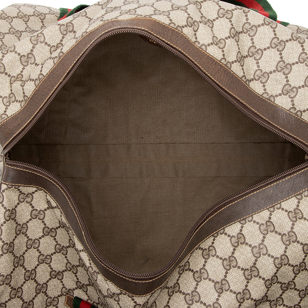 Gucci Vintage GG Plus Web Duffel Bag