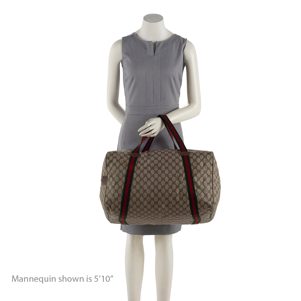 Gucci Vintage GG Plus Web Duffel Bag