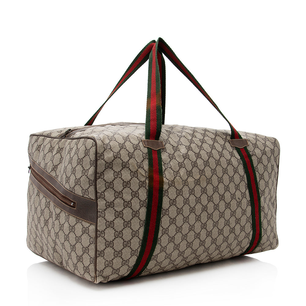 Gucci Vintage GG Plus Web Duffel Bag