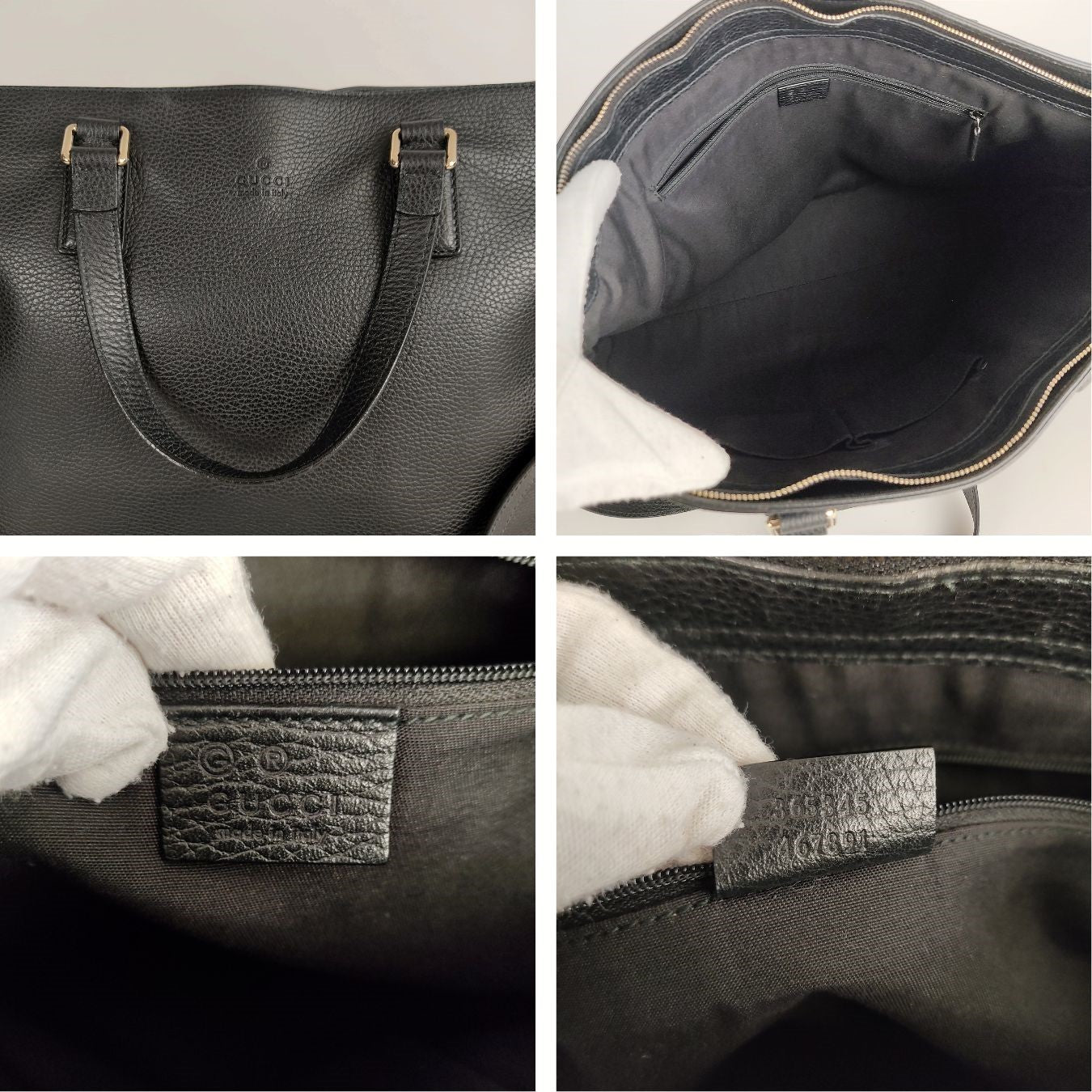 Gucci Bamboo Shopper maxi shoulder Bag in black leather