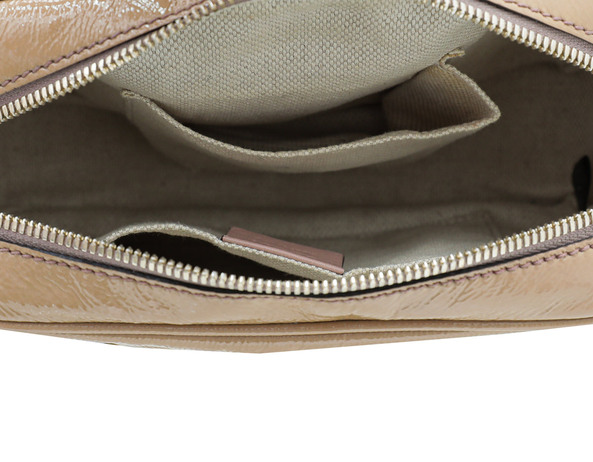 Gucci Beige GG Disco Soho Camera Crossbody Bag