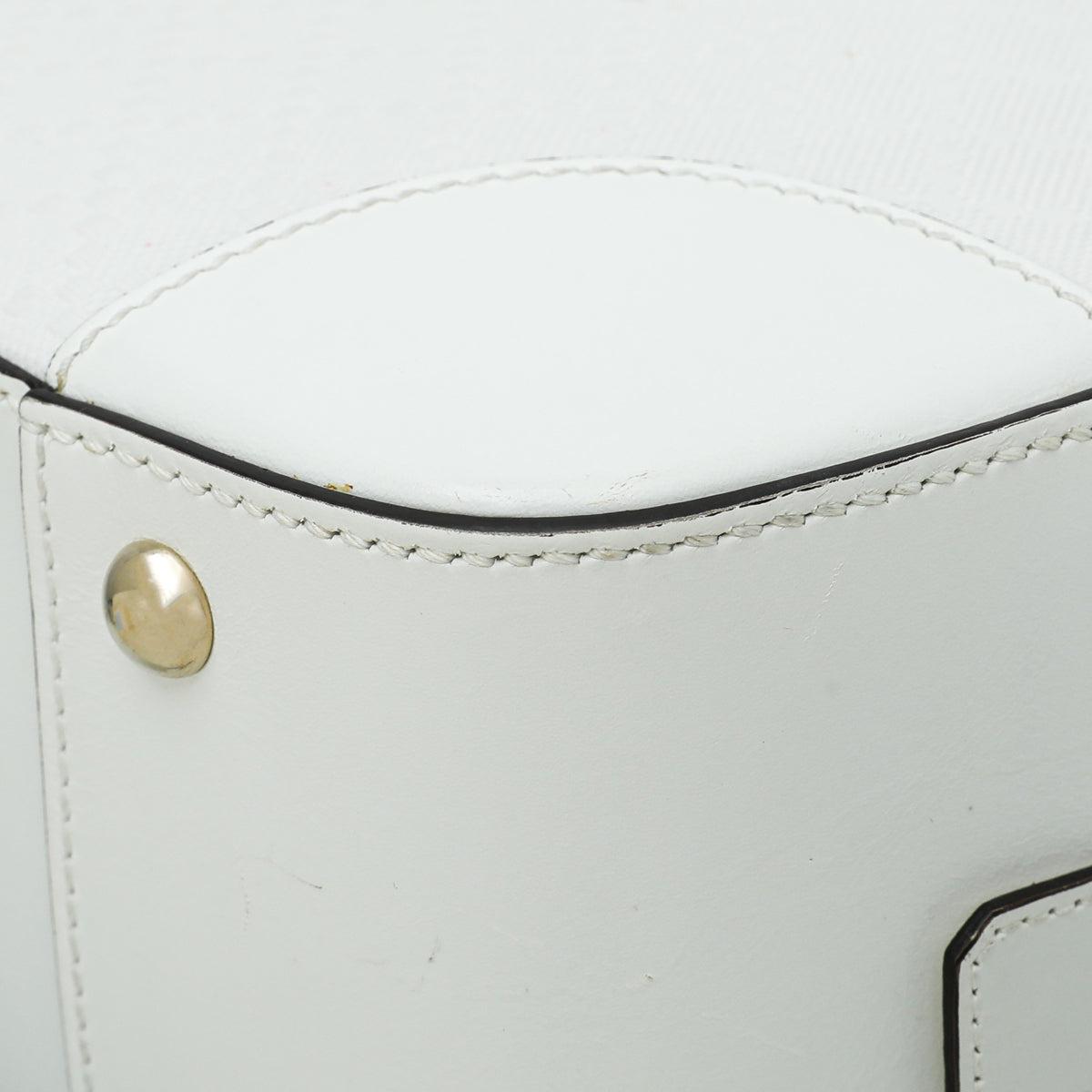 Gucci White Bright Diamante Textured Top Handle Bag