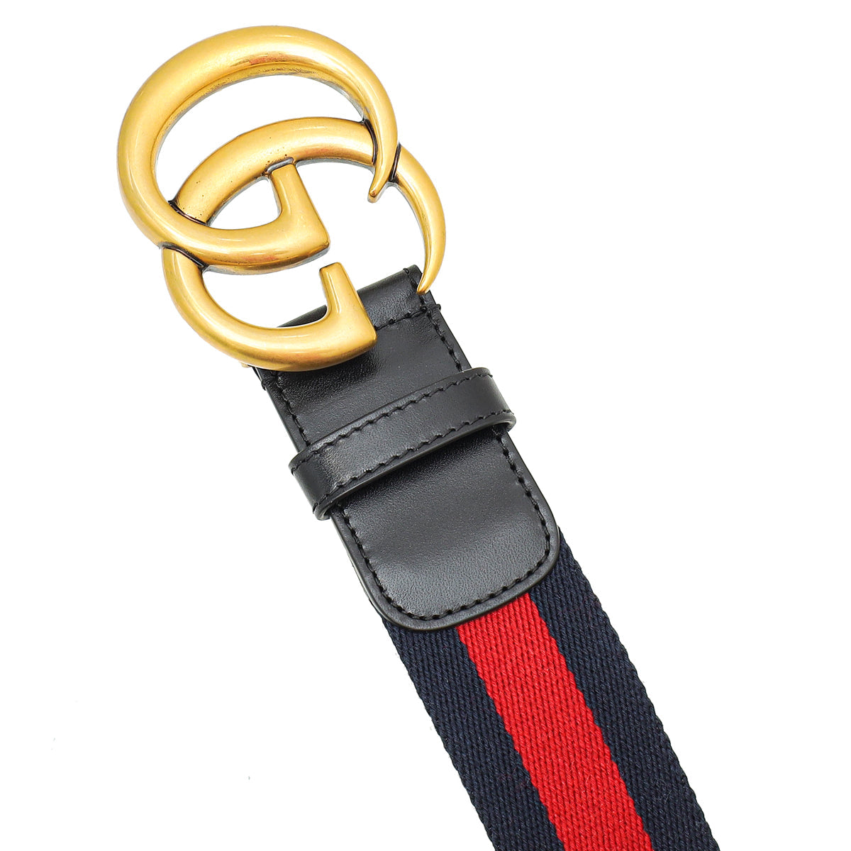 Gucci Tricolor Double G Buckle Web 40mm Belt 32