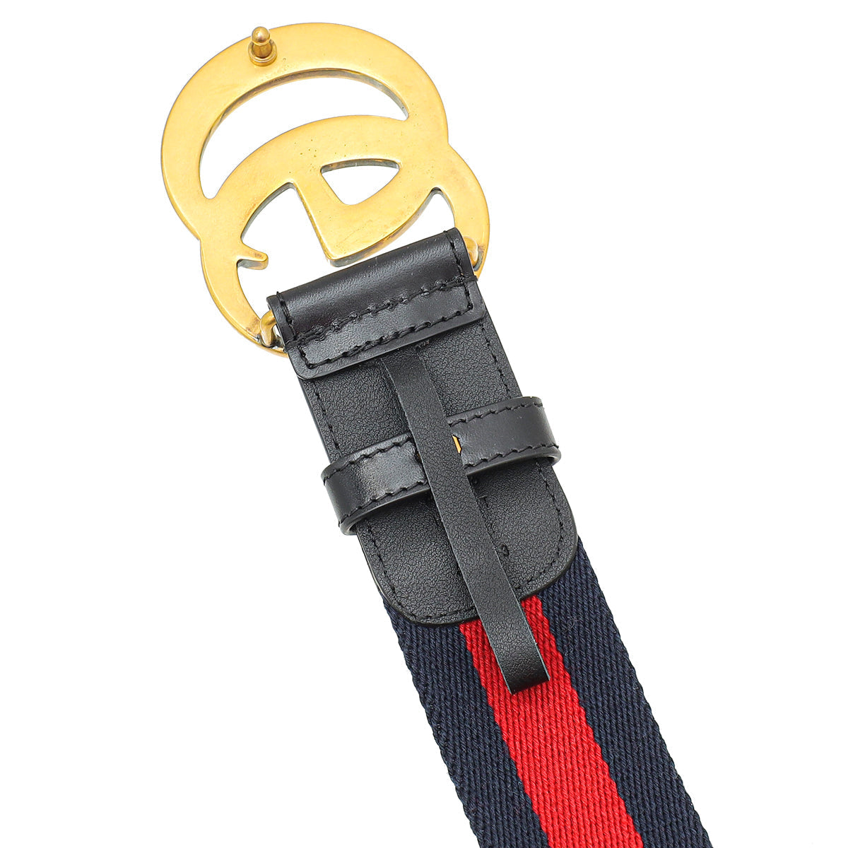 Gucci Tricolor Double G Buckle Web 40mm Belt 32