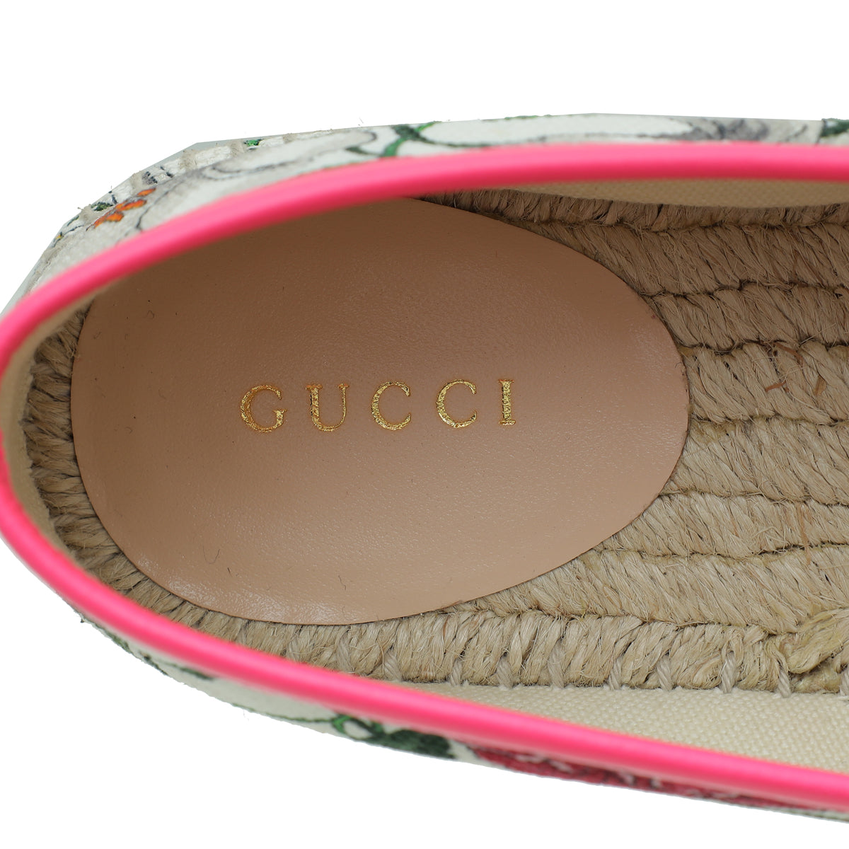 Gucci White Multicolor Flora Espadrille 36