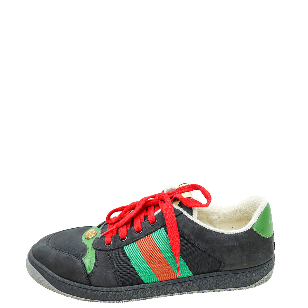 Gucci Tricolor GG Screener Web Lace Up Sneakers 10