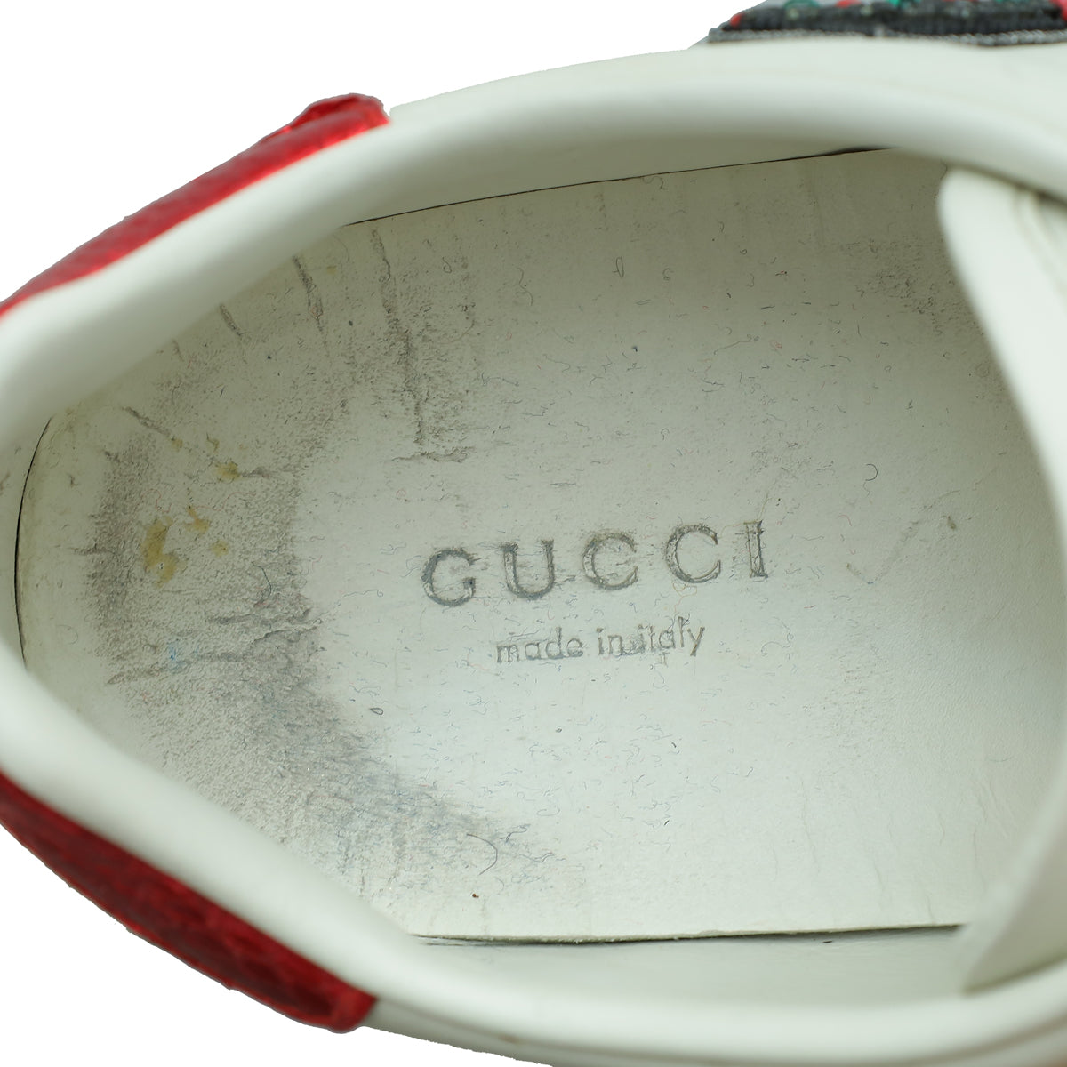 Gucci White Arrow Embroidered Ace Sneakers 38