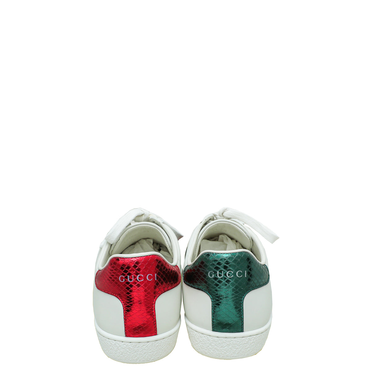 Gucci White Ace Bee Embroidered Sneakers 38