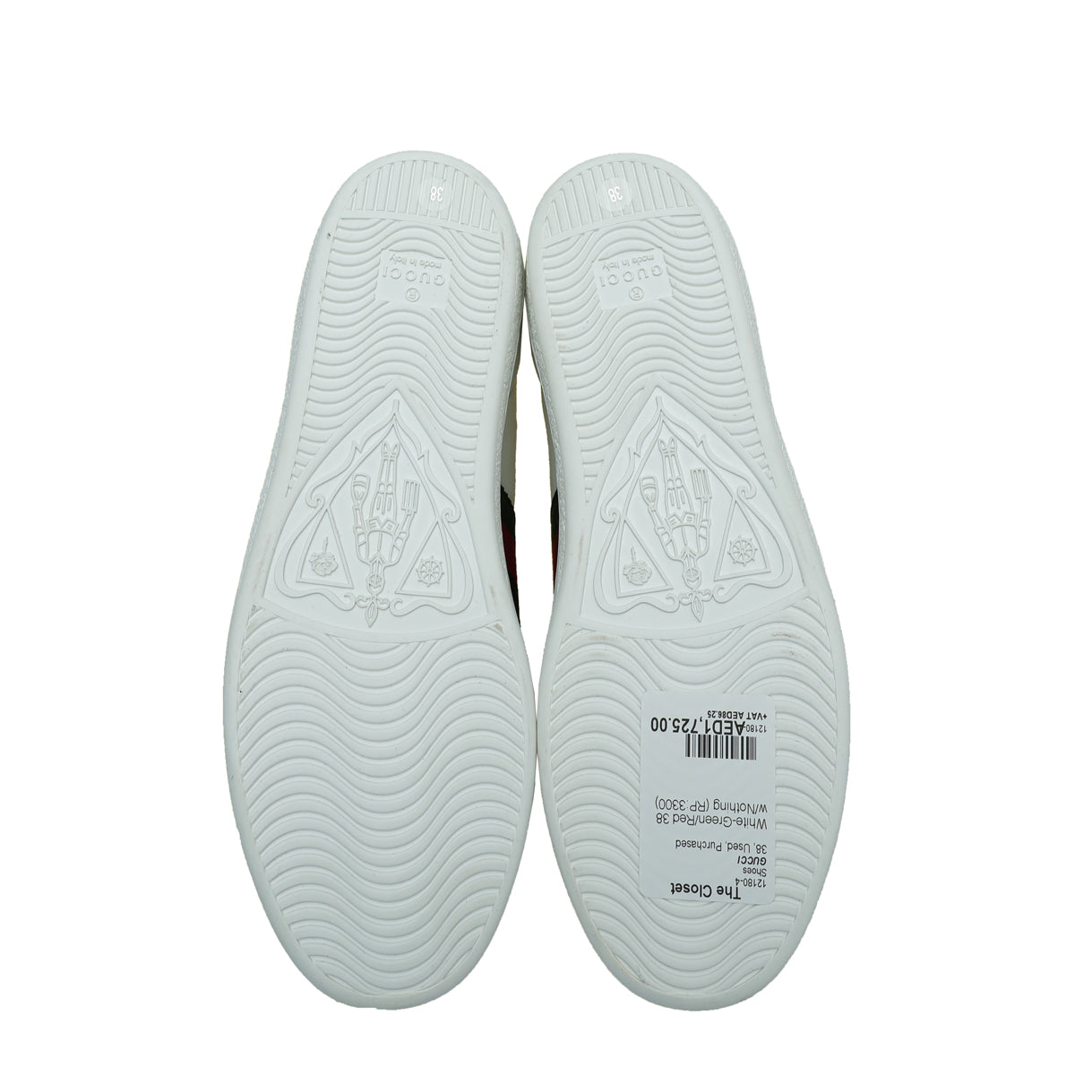 Gucci White Ace Bee Embroidered Sneakers 38