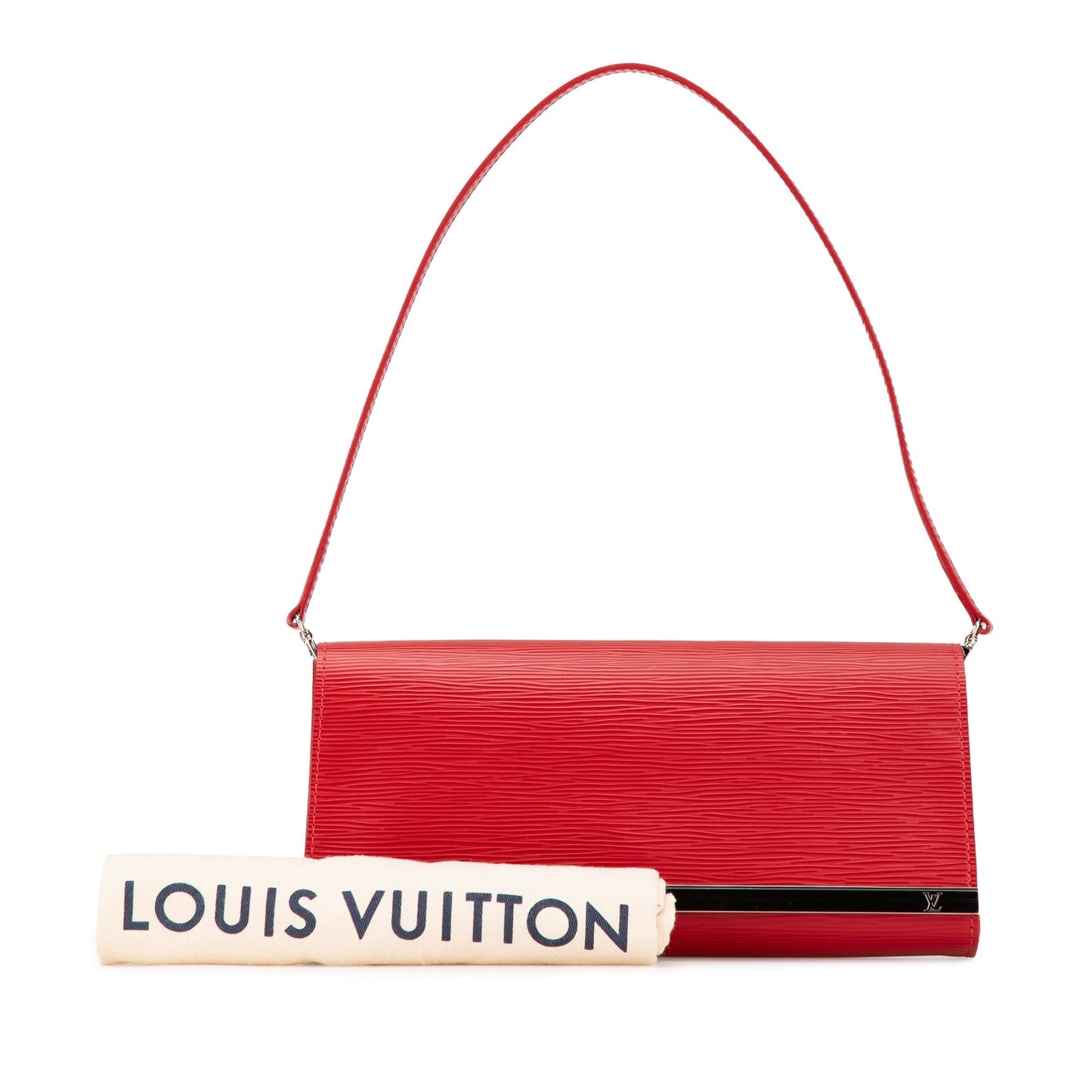 Red Louis Vuitton Epi Sevigne Clutch Shoulder Bag