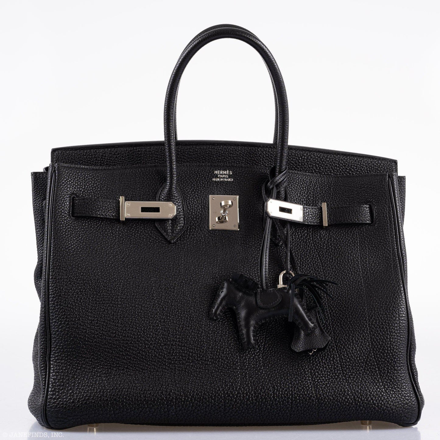 Hermes Birkin 35 Black Togo Palladium Hardware - 2003, Square G