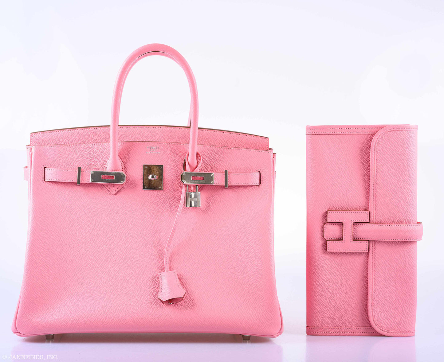 Hermes Birkin 35 Rose Confetti Epsom Palladium Hardware - 2015, T
