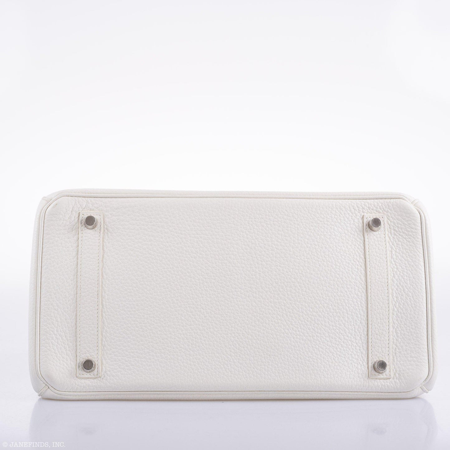 Hermes Birkin 35 White Clemence leather Palladium Hardware - N Square