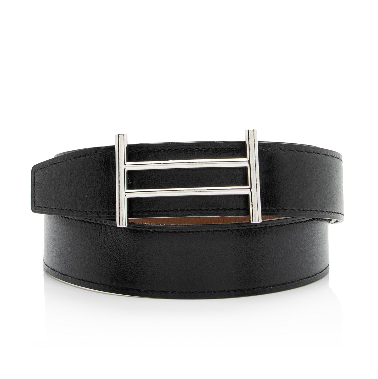 Hermes Box Togo Calfskin Rider Reversible Belt - Size 38 / 95 (SHF-23286)