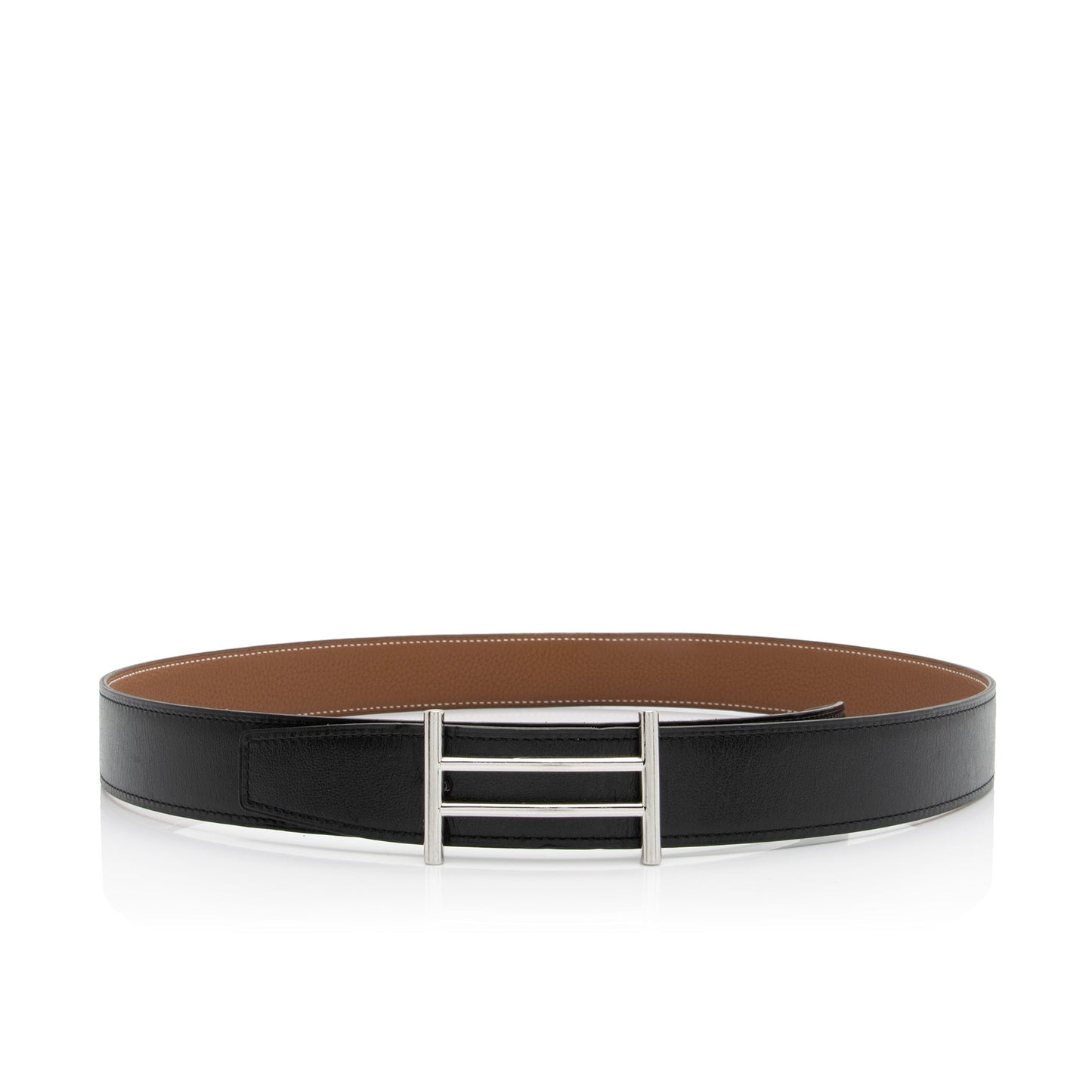 Hermes Box Togo Calfskin Rider Reversible Belt - Size 38 / 95 (SHF-23286)