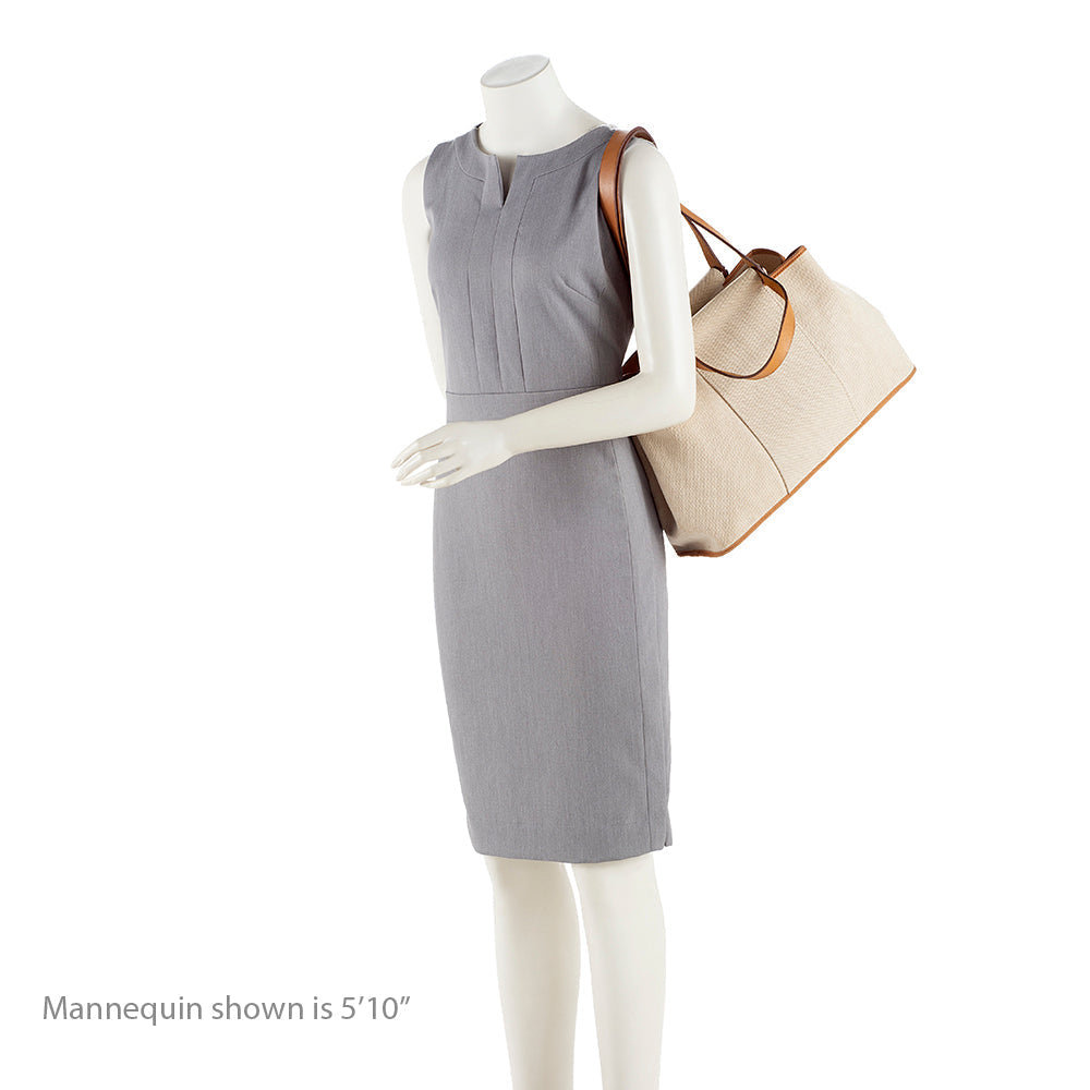 Hermes Canvas Calfskin Cabag Elan Tote - FINAL SALE (SHF-16359)