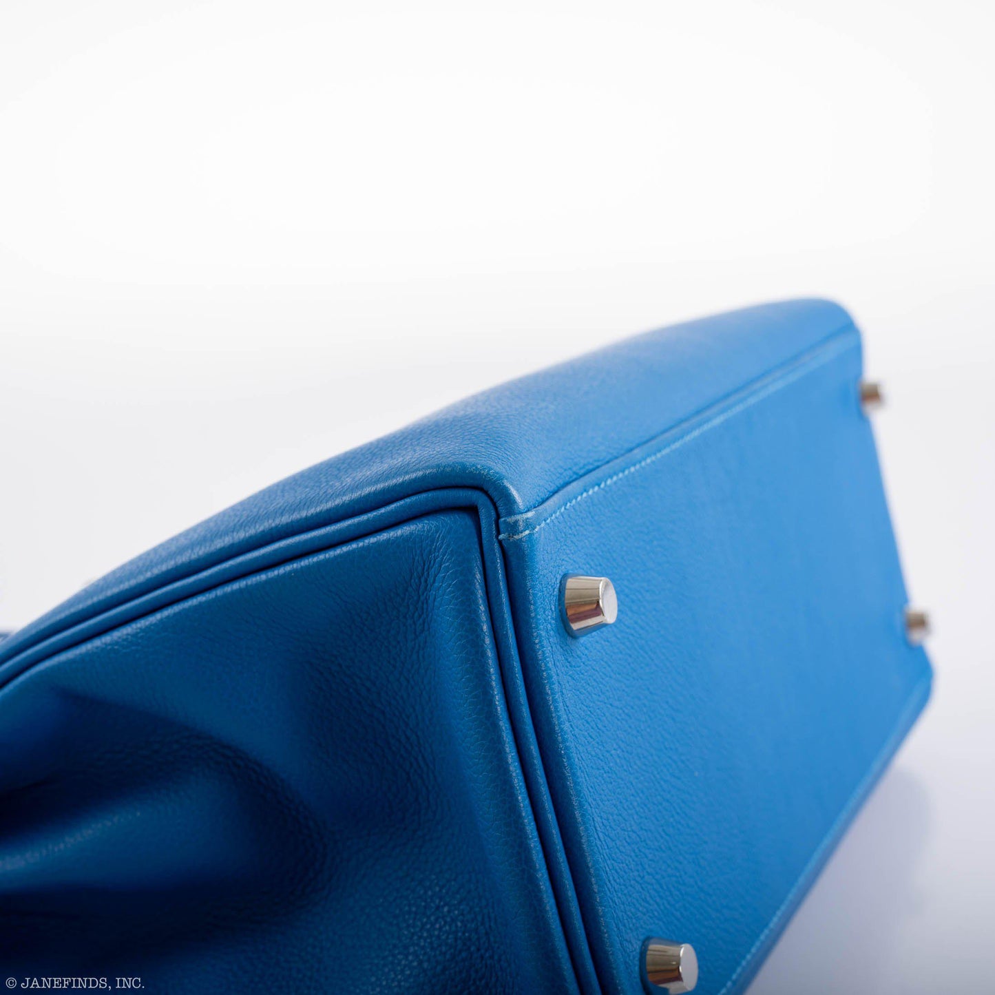 Hermes Kelly 28 Retourne Blue Hydra Evercolor leather Palladium Hardware - 2016, X
