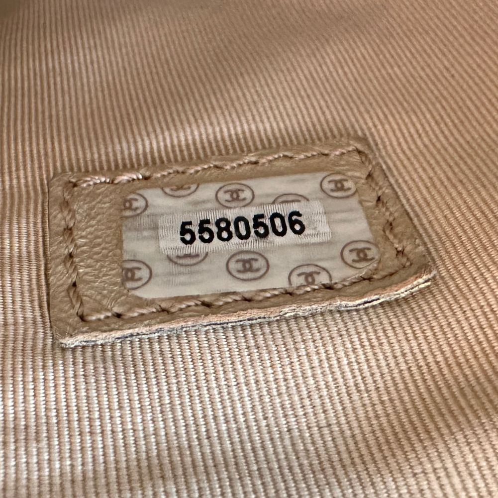 CHANEL Shoulder Bag leather yellow logo Women Used