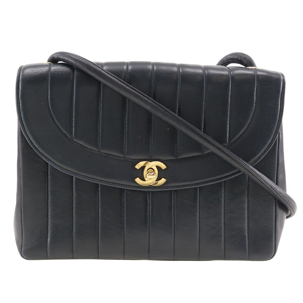 CHANEL Shoulder Bag Calfskin black Women Used