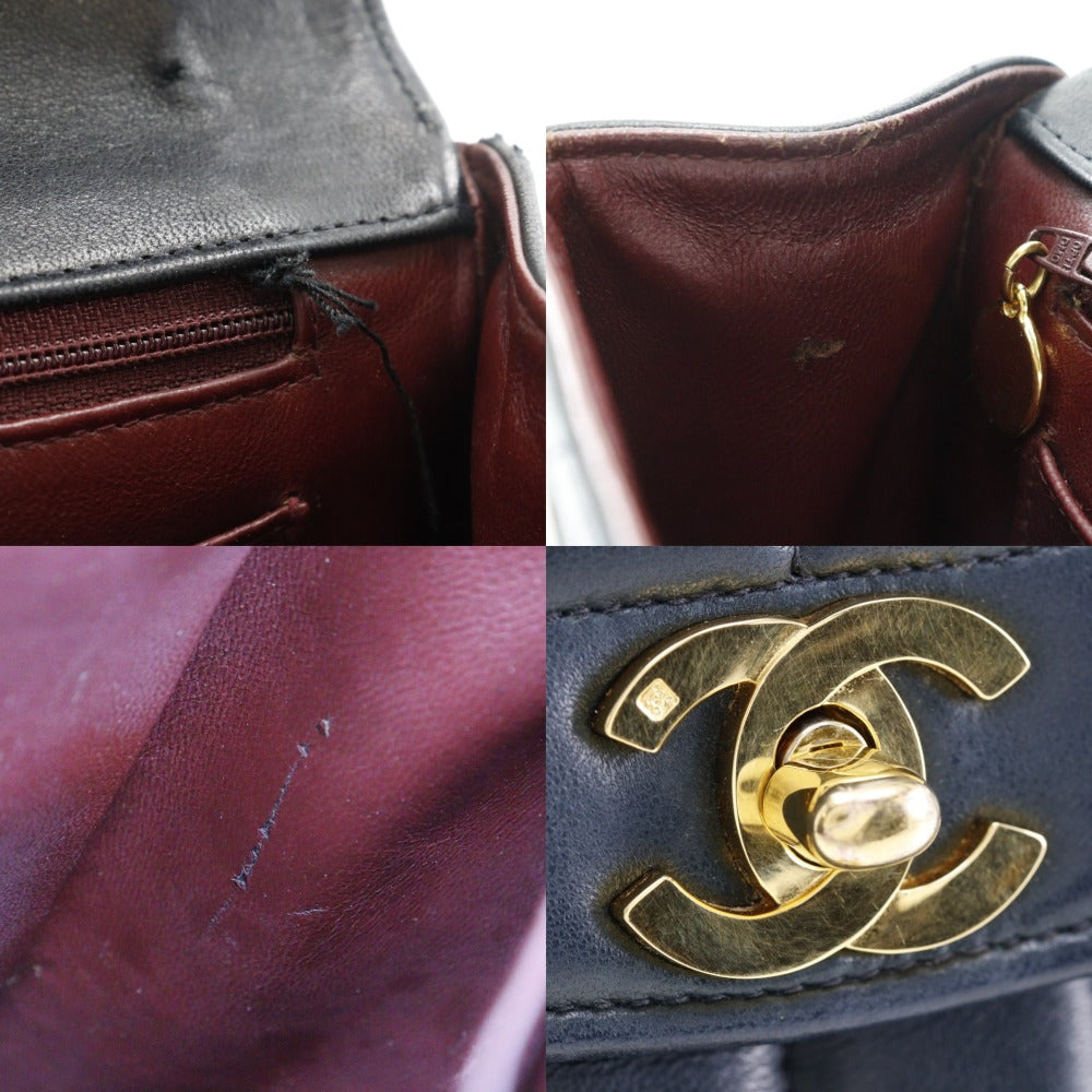 CHANEL Shoulder Bag Calfskin black Women Used