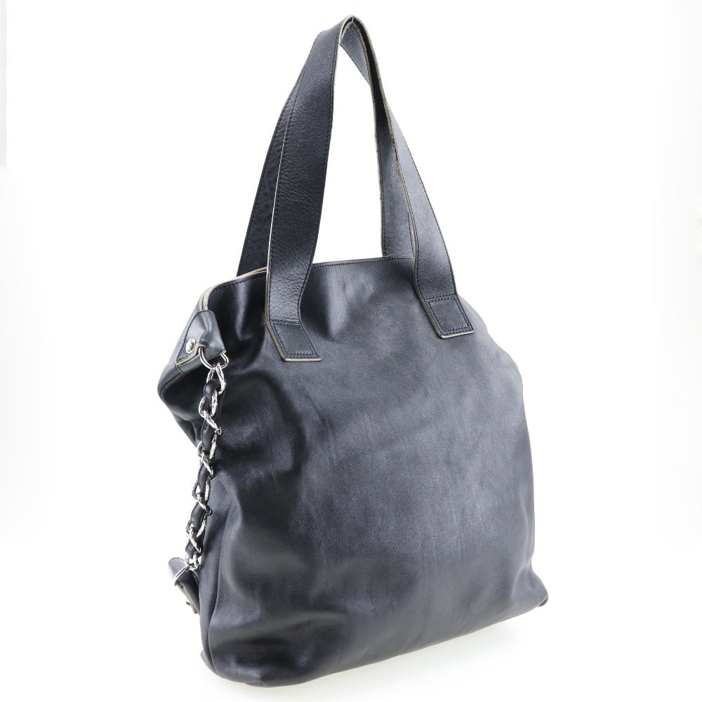 CHANEL Handbag Calfskin black 2WAYShoulder Women Used