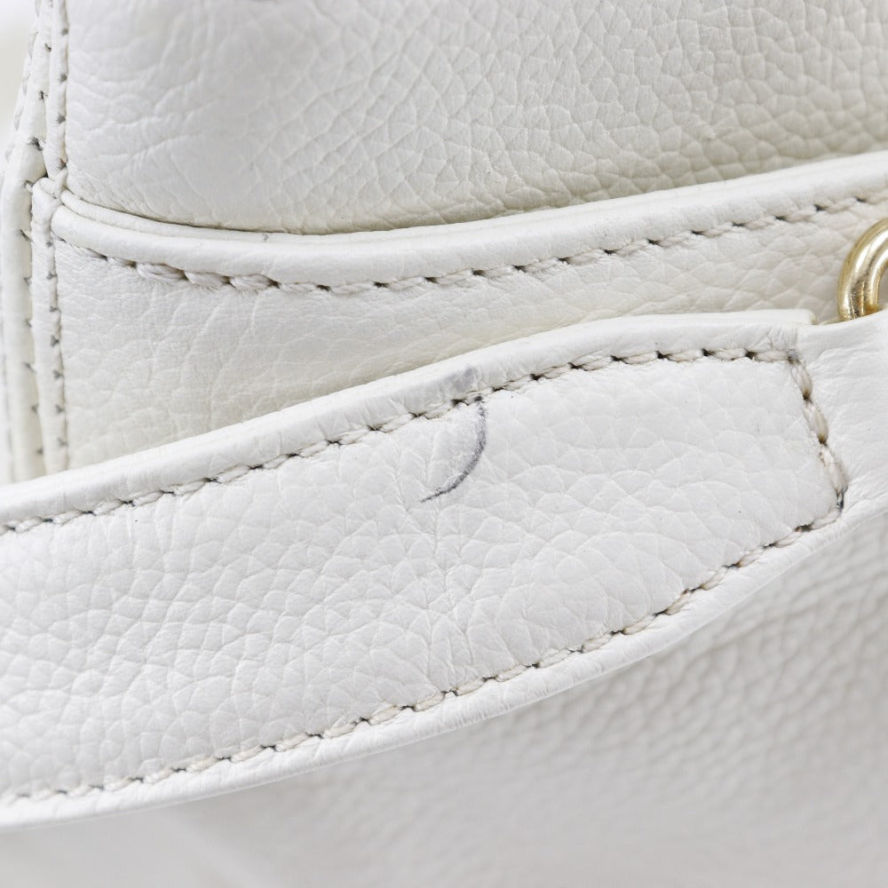 CHANEL Tote Bag A15206 Caviar skin White 2WAYShoulder Executive tote