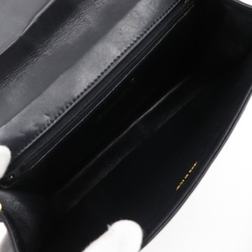 CHANEL Shoulder Bag lambskin black Diamond stitch ChainShoulder