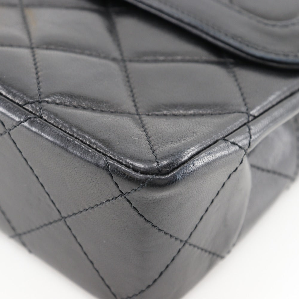 CHANEL Shoulder Bag lambskin black Paris limited Matrasse ChainShoulder