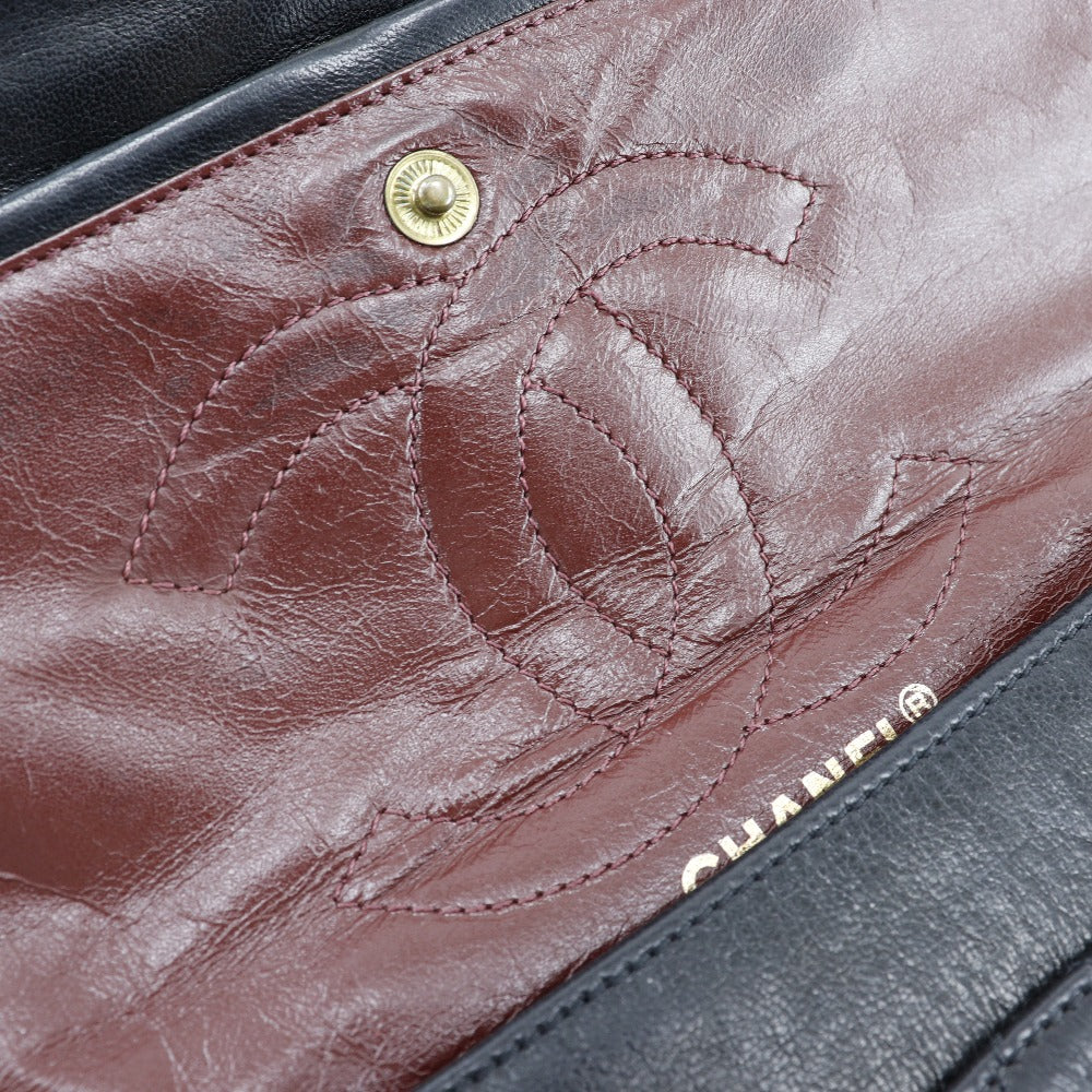 CHANEL Shoulder Bag lambskin black Paris limited Matrasse ChainShoulder
