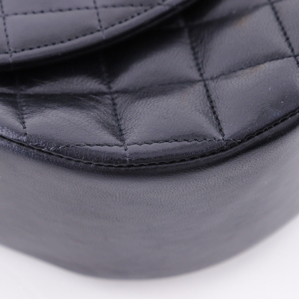 CHANEL Shoulder Bag Calfskin black Matrasse ChainShoulder