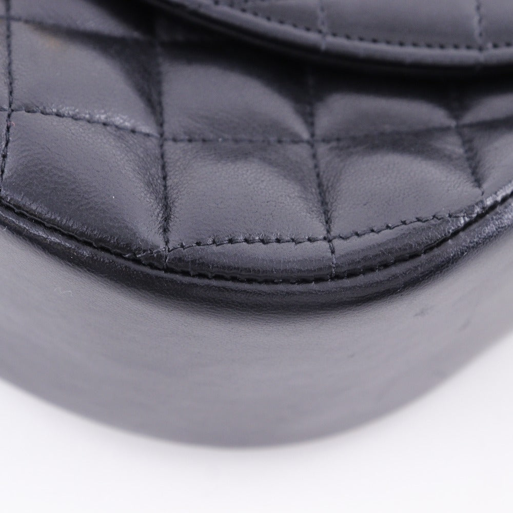 CHANEL Shoulder Bag Calfskin black Matrasse ChainShoulder