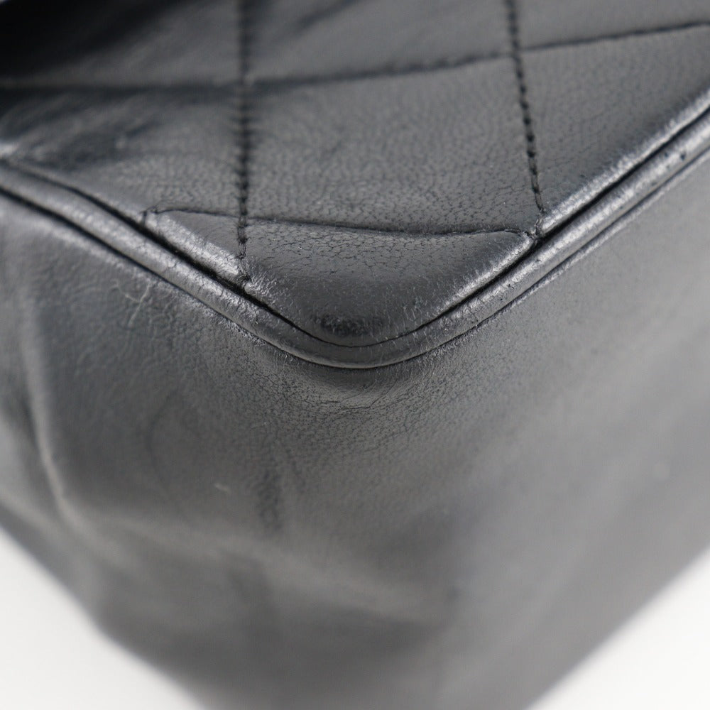 CHANEL Shoulder Bag Calfskin black Matrasse ChainShoulder