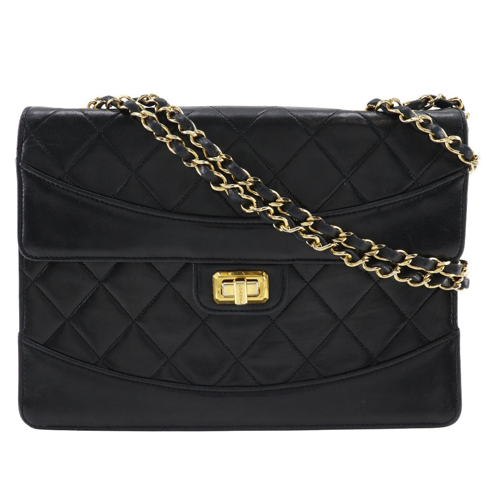 CHANEL Shoulder Bag lambskin black 2.55 Matrasse ChainShoulder