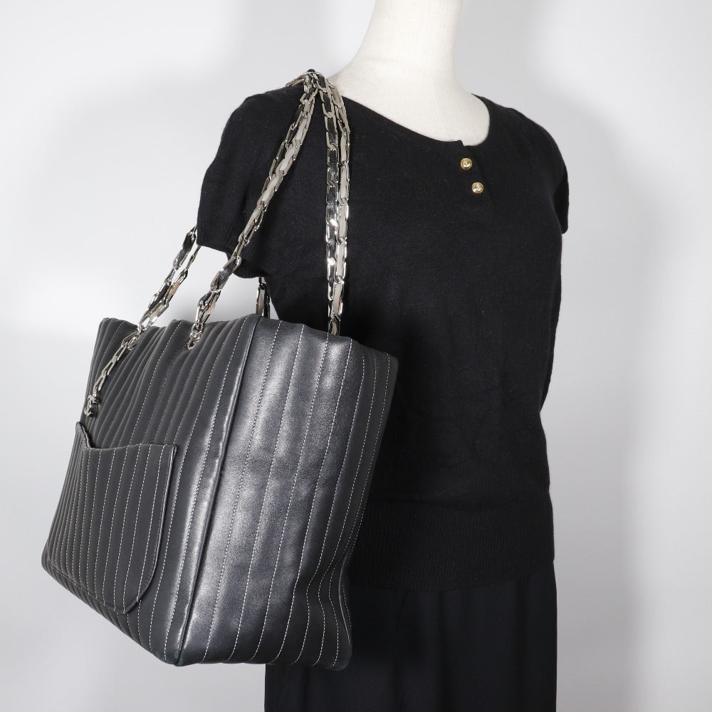 CHANEL Shoulder Bag lambskin black New Mademoiselle Chain bag