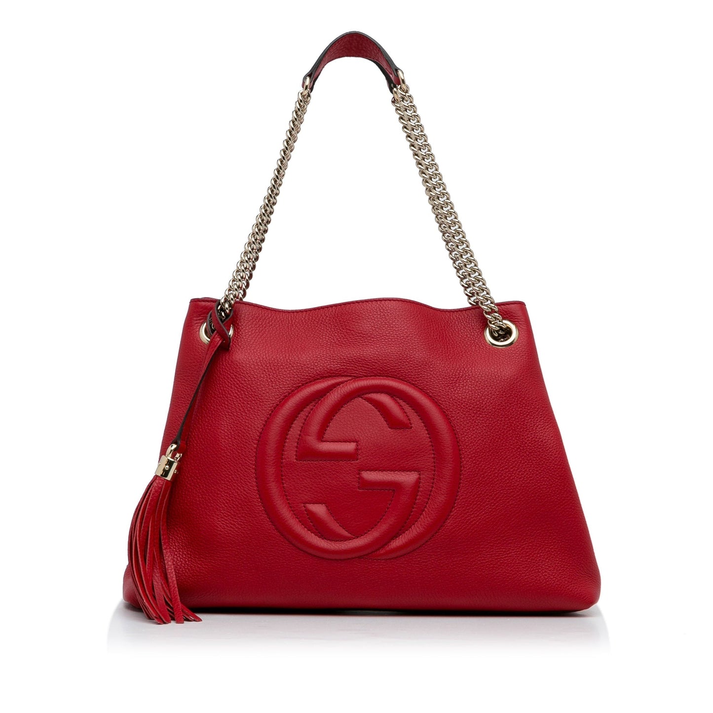 Red Gucci Medium Soho Chain Tote