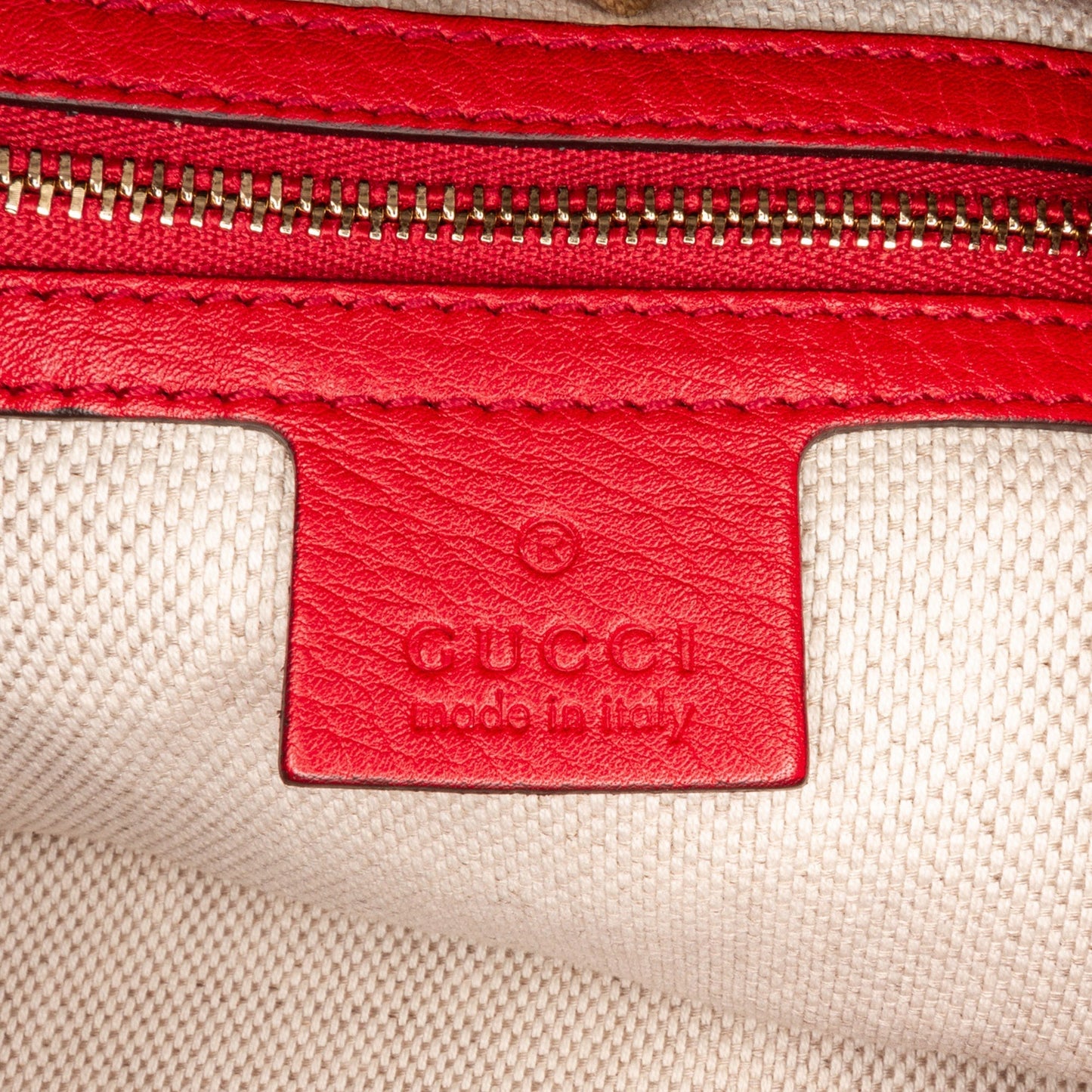 Red Gucci Medium Soho Chain Tote