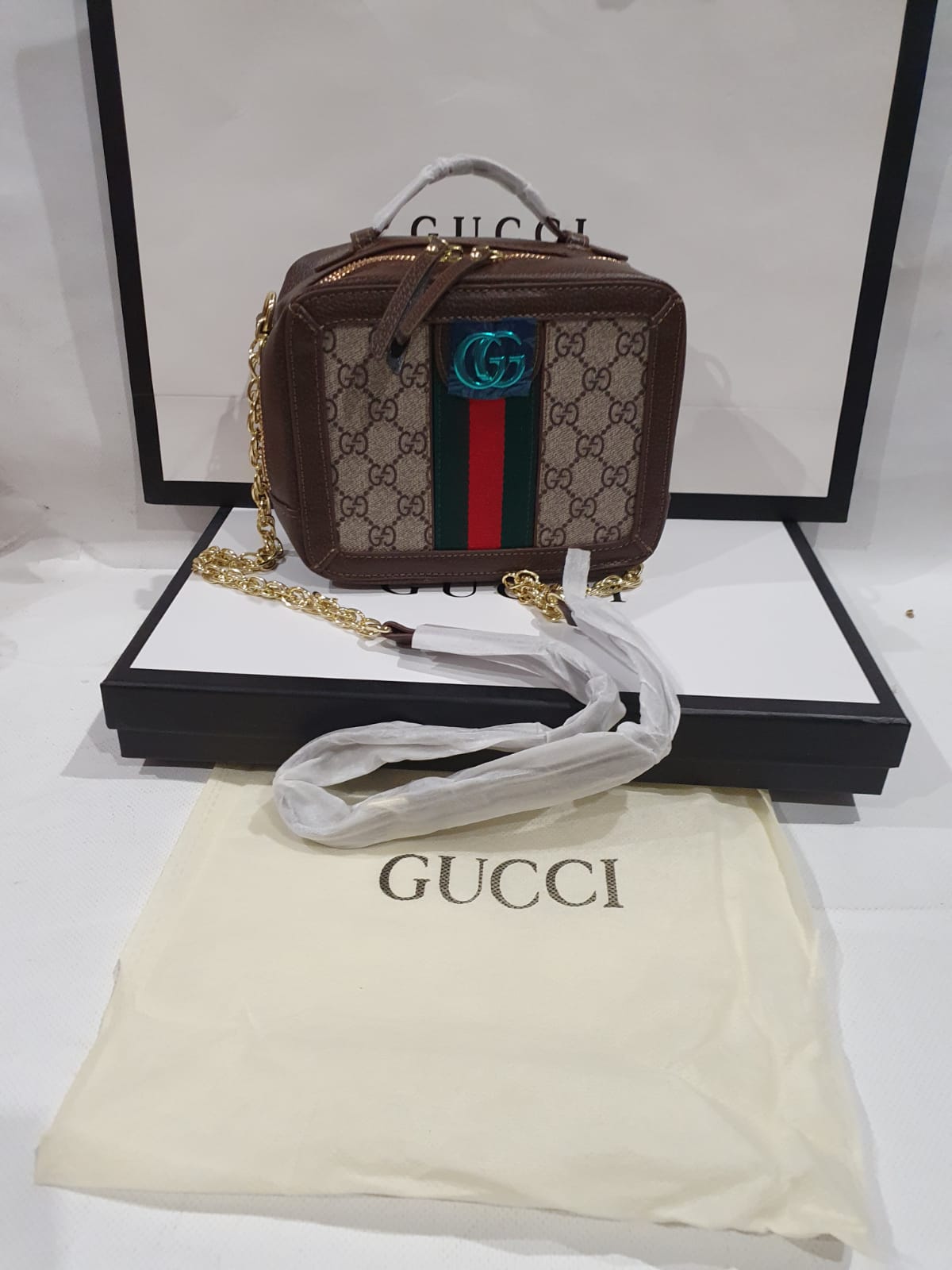 Gucci Supreme Ophidia Box mini shoulder Handbag