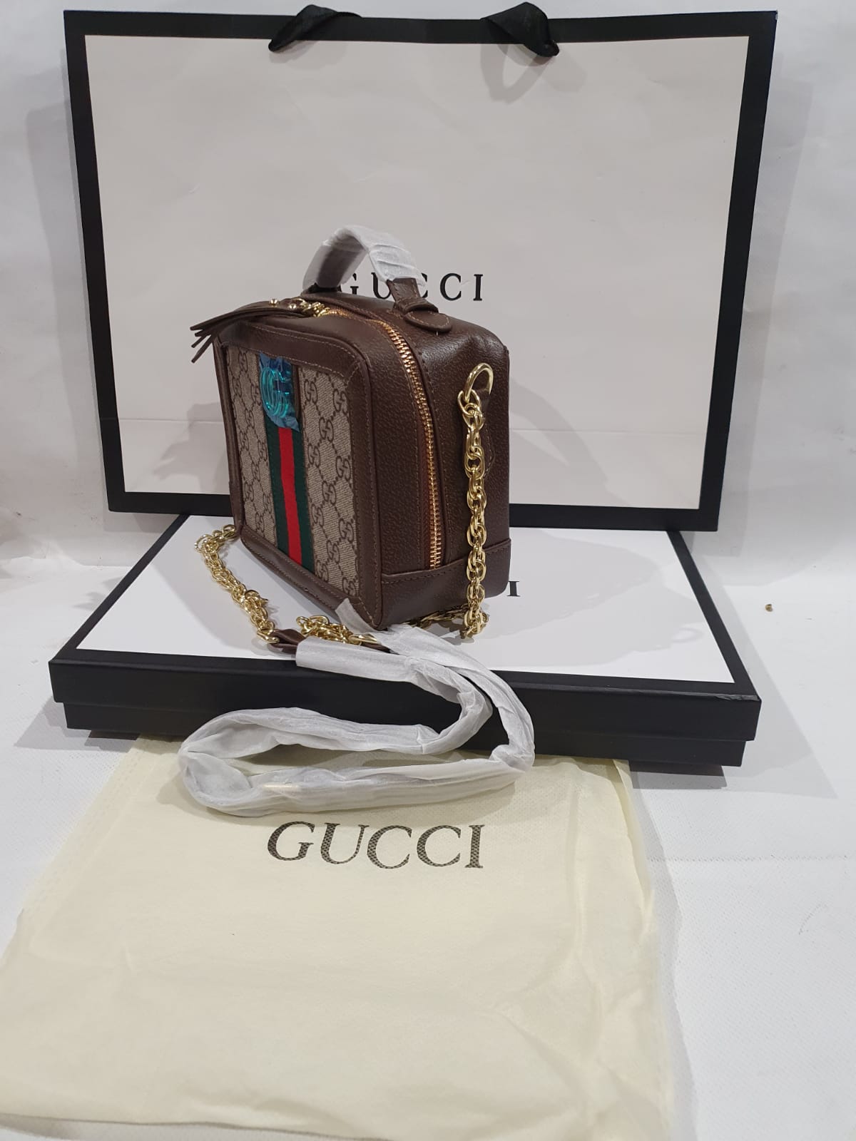 Gucci Supreme Ophidia Box mini shoulder Handbag