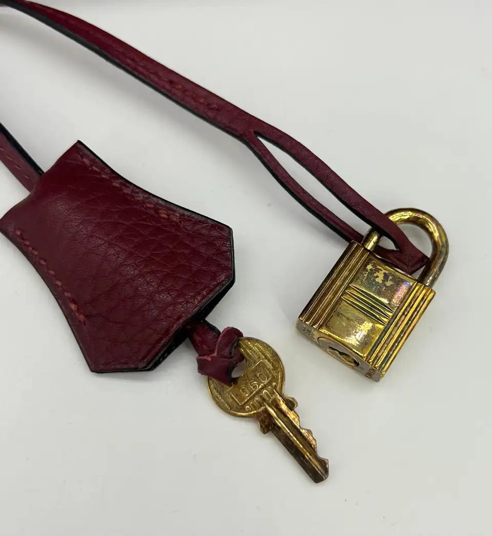Hermes Rouge Clemence Leather Kelly 40