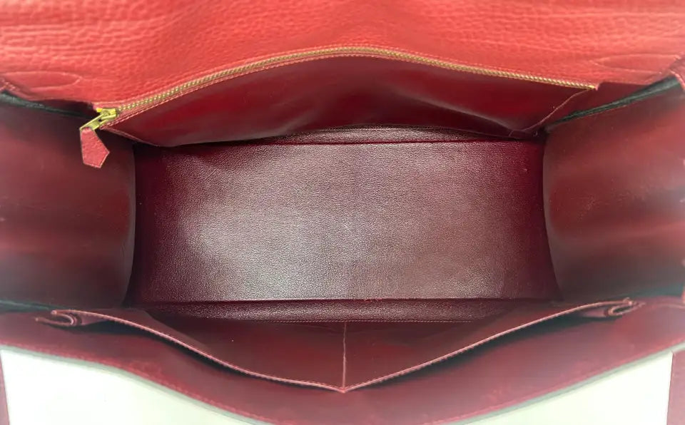 Hermes Rouge Clemence Leather Kelly 40