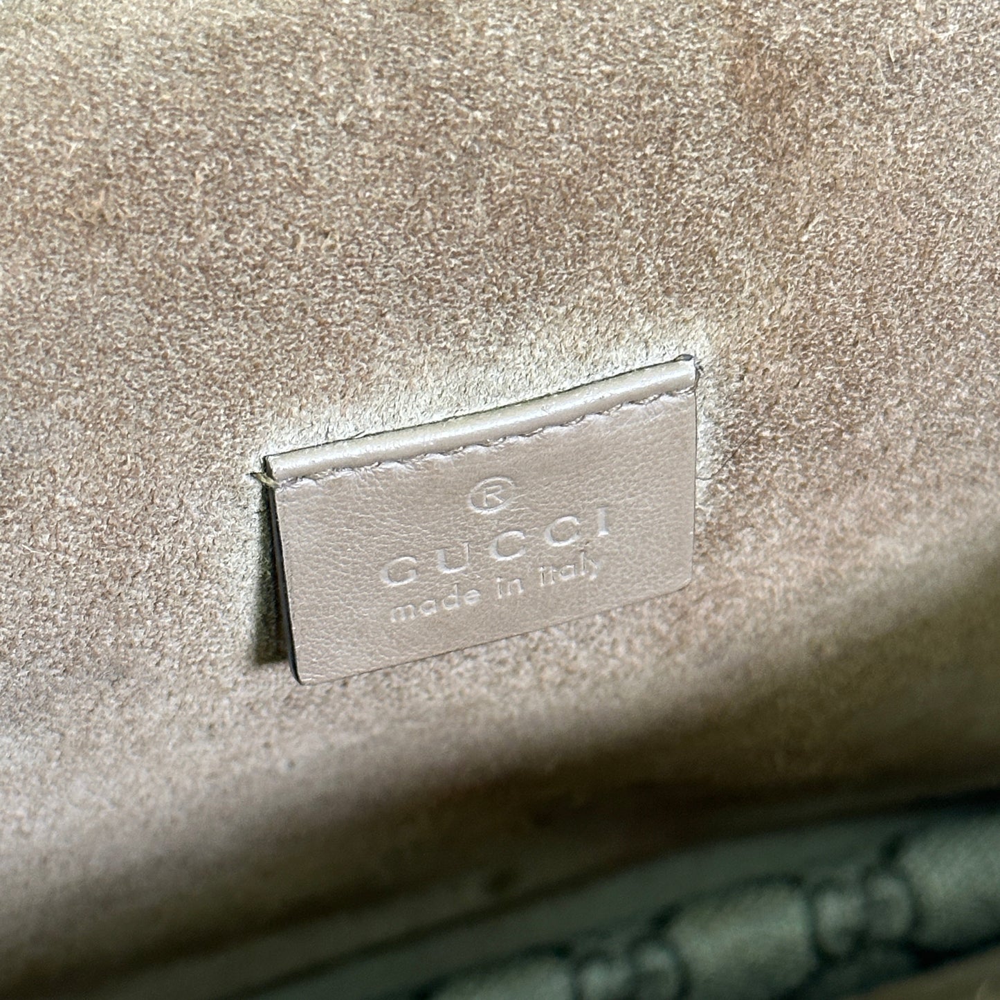 Gucci GG Supreme Monogram Medium Dionysus Shoulder Bag Taupe